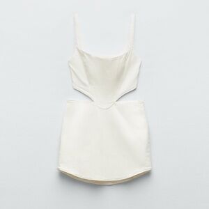 Zara Denim Cut Out Mini Dress